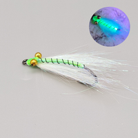 Crazy Charlie Fly Wet Fly Salzwasserfliegen Sinkender Streamer mit Flash-Tinsel und Kupferdraht für Bonefish-Köder, Seebarsch, Barsch