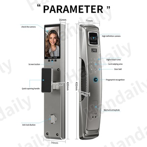 Camera an ninh tuya thông minh Khóa từ xa tạm thời mật khẩu kỹ thuật số Khóa Nhận dạng khuôn mặt vân tay 6068 Lỗ mộng khóa cửa - Product Image 6