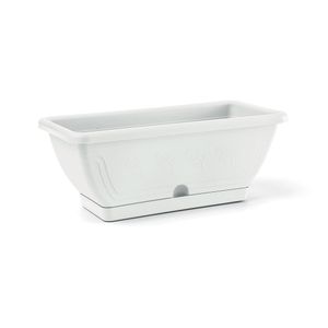 Anise Green 'Venezia' <b>Garden</b> <b>Tool</b> Accessory 50x19x16h <b>Box</b> with Saucer Elegant Design for Outdoor Spaces - Product Image 2