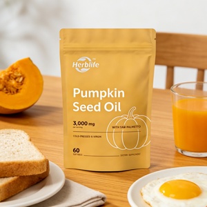 Cápsulas de Gel Suave de Extracto de Saw Palmetto y Aceite de Semillas de Calabaza Prensado en Frío para la Salud Urinaria y de la Próstata, OEM de Fábrica - Product Image 3