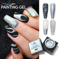 Vernis à ongles gel métallique Super Laser 5g Effet miroir holographique Chrome pour dessin floral Holos 5ml Peinture métallique pour ongles