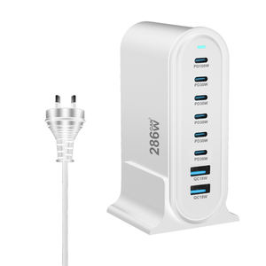 268W USB C blocco caricabatterie, 8 porte USB C stazione di ricarica GaN PD 100W 65W 30W adattatore per il computer portatile per il telefono, Galaxy <span class=keywords><strong>e</strong></span> altro - Product Image 3