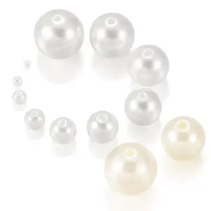 Accessoires de bricolage ABS régulier anti-perle à travers le trou perles sans trou perles robe de mariée environnement lâche perle bracelet collier