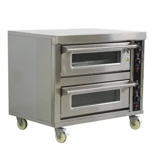 Baru Kedatangan Komersial Peralatan Listrik Deck Oven 2 Dek 2 Tray Roti Kecil Oven Gas Oven Roti Harga