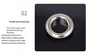 עילי ברזל מותאם אישית עבור שקית המעיל לקצץ סחים חלול מתכת העפעפיים - Product Image 4