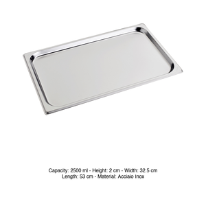 ถาดอบสแตนเลส GN 1/1 ขนาด 53 × 32 × 2 ซม., น้ำหนัก 998 กรัม - Product Image 3