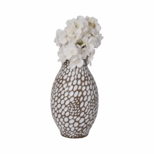 Vaso in ceramica moderno con motivo a pois per l'arredamento del soggiorno, vaso chic per fiori - Product Image 2