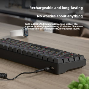 EWEADN G68 Nuevo Teclado Mecánico con Interruptor Lineal RED de 2000 mAh, Inalámbrico Trimodal con Retroiluminación RGB, USB 3.0 para Escritorio - Product Image 2