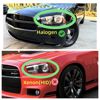 Faro Delantero LED Completo con Doble Proyector para Dodge Charger 2011-2014 con Luz Diurna DRL y Señal de Giro Secuencial (Solo para Modelos con Halógeno de Fábrica)