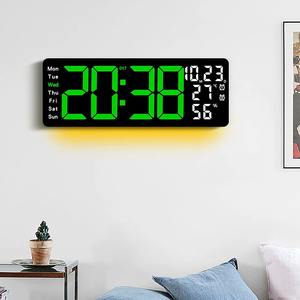 Huayang 6669 <span class=keywords><strong>Orologio</strong></span> da <span class=keywords><strong>Parete</strong></span> LED Grande 17,3 Pollici con Monitoraggio Temperatura e Umidità, Luce Ambientale e Funzioni Multiple - Product Image 1