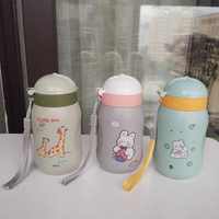 Nouveau Kawaii Boîte à Bento Tiffin Étanche 700ml 2 Compartiments et Gourde pour Repas Scolaire Enfants Filles Garçons