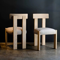 Chaise et tabouret de salle à manger modernes en bois massif pour la maison, l'hôtel et la salle de bain
