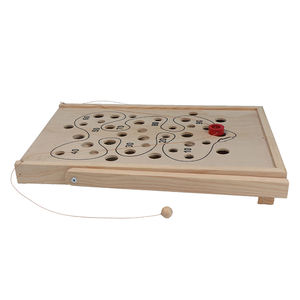 Blocco matematico in legno bambini adulto interattivo Desktop Balance Ball manovella Track Bead Maze Puzzle gioco educativo - Product Image 5