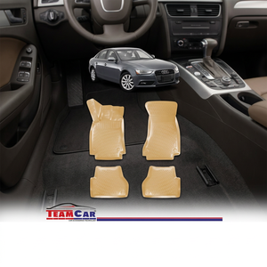 Tapis de sol 3D beige pour Audi A4 B8 2008-2016, taille unique, fabriqué en Turquie - Product Image 2