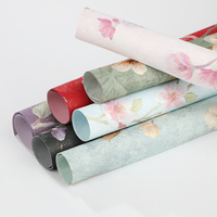 Papier d'art gaufré 3D SY pour emballages cadeaux de luxe, papier non tissé à motif floral pour emballer les rouleaux de fleurs