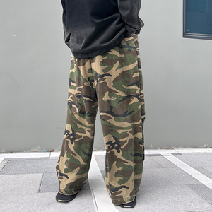 <span class=keywords><strong>Pantaloni</strong></span> <span class=keywords><strong>Cargo</strong></span> Mimetici da <span class=keywords><strong>Uomo</strong></span> di Alta Qualità in 100% Cotone con Chiusura a Coulisse Modello Largo Personalizzati dal Produttore - Product Image 2