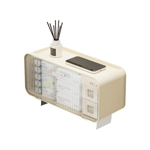 B3093 ชั้นวางของในห้องน้ำสีครีมขาว 50X30 ซม. ชั้นวางของติดผนังทรงสี่เหลี่ยมสำหรับอุปกรณ์อาบน้ำและเครื่องสำอาง ดีไซน์ทนทาน - Product Image 3