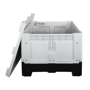 1200x1000x810mm nhiệm vụ nặng nề công nghiệp HDPE Stackable nhựa đóng mở Pallet thùng lớn có thể gập lại Pallet container - Product Image 1