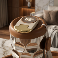 Mug à café en acier inoxydable 316 avec revêtement en céramique, 410 ml, gobelet isotherme sous vide, affichage de la température, LED intelligente, anti-fuite, mug de voyage