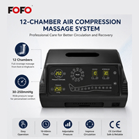 Masseur de jambes professionnel à 12 chambres avec télécommande sans fil, système de compression d'air manuel filaire, minuterie, massage des tissus profonds et circulation sanguine