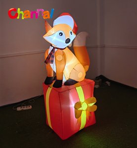 New Design Festive <strong>Fox</strong> <strong>Christmas</strong> Inflatable Decor LED Light up Outdoor Garden Patio <strong>Decoration</strong> for Holiday Display - Product Image 5