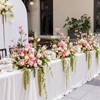 Fleurs artificielles pour la décoration de mariage, arrangement floral rose et blanc, centre de table de mariage de luxe, décoration de fête et d'événements