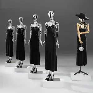 High Quality Luxury Gold Sliver Female Mannequins Torso Standing Woman Model Beautiful Sitting Lady Mannequin For Boutique Store