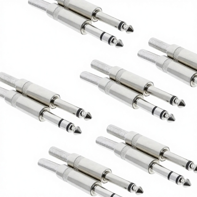 GW AV Jack Adapter 6.35mm Male Soldering Audio Connector 1/4" Mono Stereo Plug