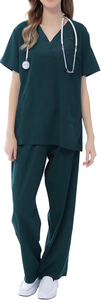 Conjunto de Uniforme Médico para Enfermera, Estilo Jogger, Top y Pantalones Elásticos con Múltiples Bolsillos para Enfermeras y Esteticistas - Product Image 3