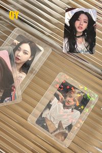 YY Fundas Rígidas Transparentes para Tarjetas, Diseño Estrella y Corazón Holográfico para Photocards Kpop - Product Image 5
