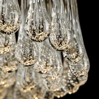 Lustre en cristal de verre moderne de luxe FireLux personnalisé avec télécommande pour mariage, hall d'hôtel, escalier, éclairage LED