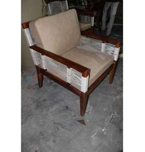 Conjunto de Sofás Seccionales en Forma de L para Exteriores, de Madera de Teca Moderna, con Trenzado de Cuerda y Respaldo Acolchado, Muebles Ecológicos de RD Wood - Product Image 2