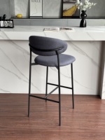 Tabouret de bar en bois de frêne massif, tissu rembourré de qualité supérieure, tabouret haut en bois dur naturel, chaise de comptoir pour boutique de bijoux