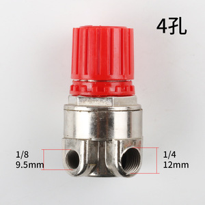 Ensemble de pressostat de compresseur d'air 4 trous avec régulateur, manomètre, connecteur et soupape de sécurité - Pièces industrielles - Product Image 3
