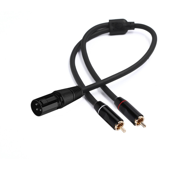 XLR to RCA Cable - Oxygen-free copper core audio cable for computer microphones and speakers power amplifier