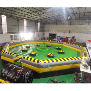 Juegos deportivos de construcción de equipos en interiores Blow up Sweeper Last Standing Man Game Juegos inflables Wipeout - Product Image 2