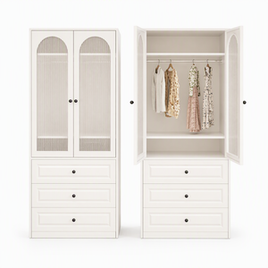 Custom OEM ODM Modern Modular Steel <strong>Wardrobe</strong> Freestanding Sliding Doors Adjustable Shelves Pickling Phosphating Electrostatic - Product Image 2