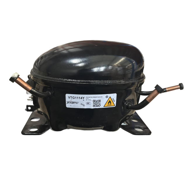 Jiaxipera VTG1114Y New Frequency Conversion Refrigeration Compressor 230V-40-150Hz for Refrigerator R600A Refrigerant