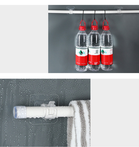 <strong>Curtain</strong> <strong>Hooks</strong> No-punch Stick-on Fixer Bracket Clamps Horizontal Rod <strong>Curtain</strong> Telescopic Rod Sticky <strong>Hooks</strong> - Product Image 5