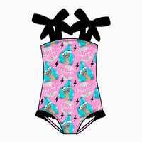 Bikini Infantil de una Pieza con Estampado Personalizado y Volantes para Niñas, Verano 2026, Superventas