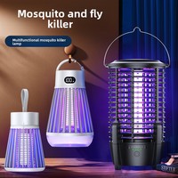 Tueur de moustiques et de mouches électronique domestique et extérieur, lampe de camping, nettoyage à un bouton, matériau ABS