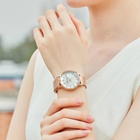 Jam Tangan Wanita MINI FOCUS MF0257L Quartz Tahan Air Model Dress dengan Tali Baja Mesh Analog Relogio Feminino
