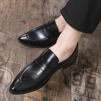 Nouvelles Chaussures Habillées en Cuir PU pour Hommes – Style Populaire pour Costumes d'Affaires, Bureau, Mariage, Fêtes et Chaussures de Conduite