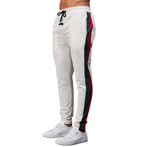 Sportswear Lato Della Banda <span class=keywords><strong>Bianco</strong></span> <span class=keywords><strong>Jogger</strong></span> Pantaloni Palestra Pantaloni di Fitness Per Gli Uomini di - Product Image 1