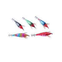 Leurre dur de pêche en eau salée pour calamar, motif dragon, ligne fluorescente, simulation horizontale, lumière nocturne, en plastique, pour crevettes, Luya