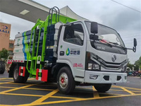 Petit camion à ordures ménagères 100% électrique de 5 mètres cubes avec réservoir hermétique à levage latéral, prix fabricant camion à ordures ménagères 4x2