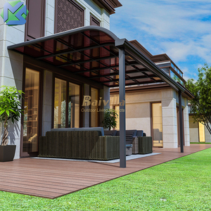 Khung Nhôm Trắng Ngoài Trời Không Thấm Nước Polycarbonate Canopy Mái Hiên Mưa - Product Image 6