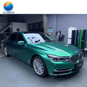 Film de protection de voiture en vinyle métallisé vert <span class=keywords><strong>sapin</strong></span> brillant, auto-adhésif, sans bulles, PVC, rouleau de 1,52*18 m, permet le changement de couleur, option de logo pour les voitures - Product Image 2