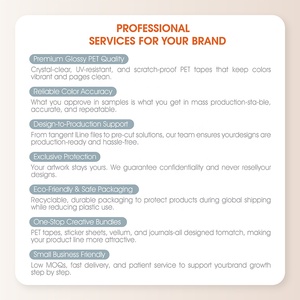 Fita Adesiva Transparente PET com Padrão de Borboleta Brilhante, Design Personalizado OEM para Suprimentos de Diário e Scrapbook - Product Image 4