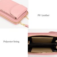 Tas Selempang Kecil Pola Kulit Buaya PU untuk Wanita, Dompet Ponsel dengan Slot Kartu Kredit